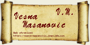 Vesna Mašanović vizit kartica